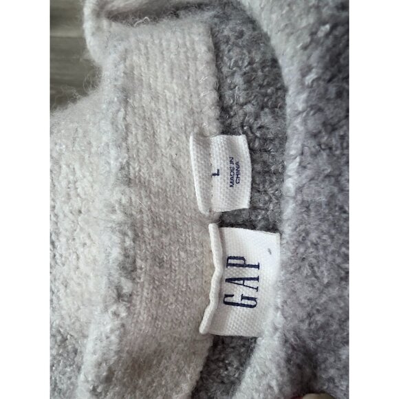 Gap Womens Gray Striped Wool Sweater Size L - Picture 4 of 6